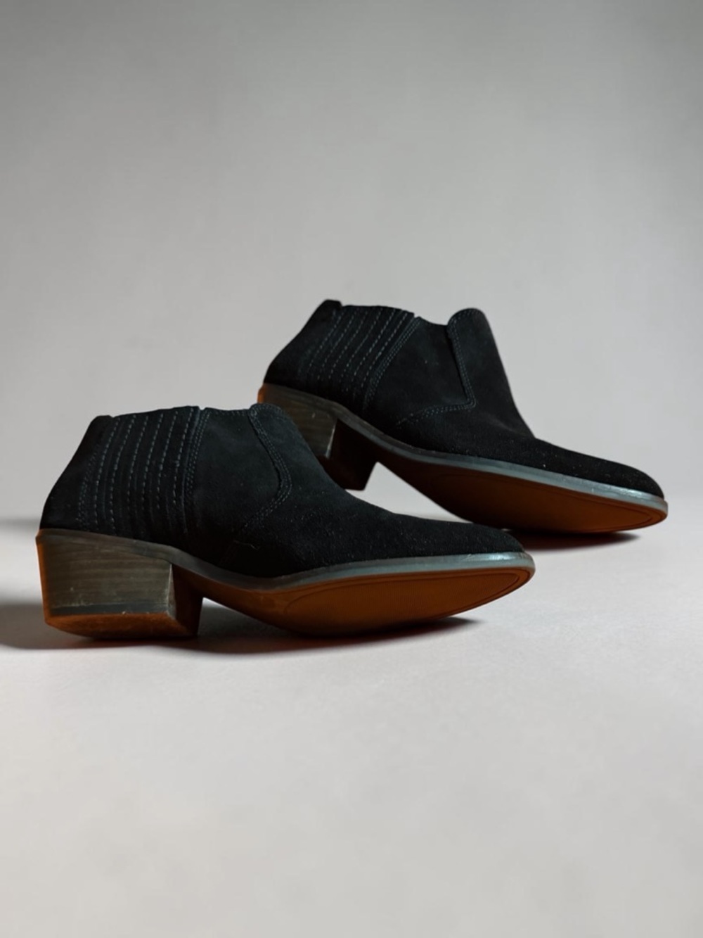Lucky Brand Black Suede Ankle Bootie- Size 8.5 - Picture 10 of 12